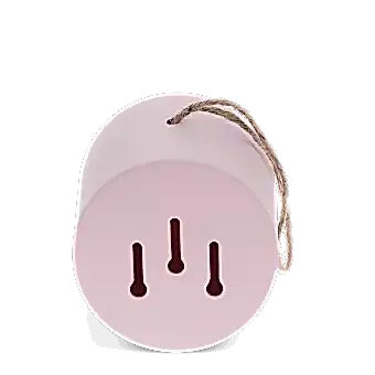 Round bamboo fibre birdhouse - Pink