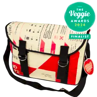 Recycled cement bag courier satchel