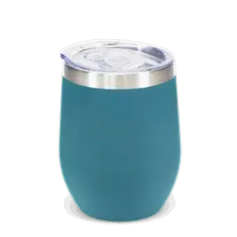 Rubber coated travel cup 350ml - Petrol blue