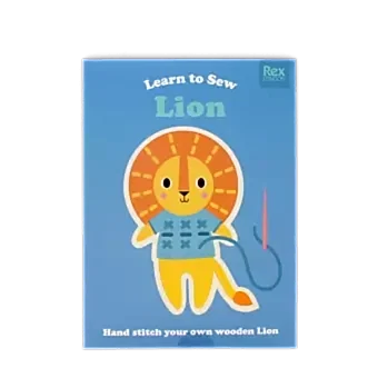 Learn to sew wooden hand-stitch set - Lion