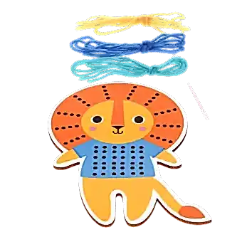 Learn to sew wooden hand-stitch set - Lion