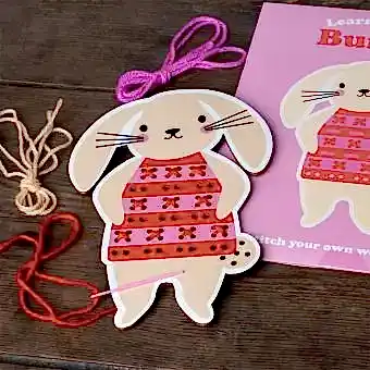 Learn to sew wooden hand-stitch set - Bunny