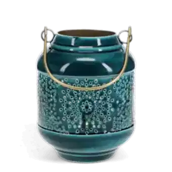 Enamel tealight lantern - Blue