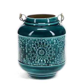 Enamel tealight lantern - Blue