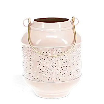 Enamel tealight lantern - Pink
