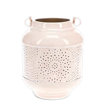 Enamel tealight lantern - Pink