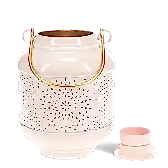 Enamel tealight lantern - Pink