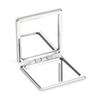 Square pocket mirror - Pink and green Daisy