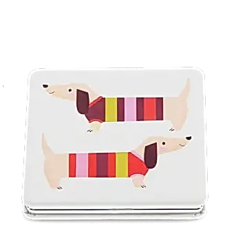 Square pocket mirror - Sausage Dog