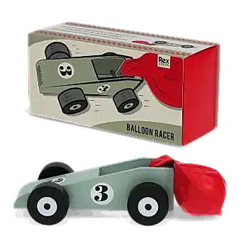wooden balloon powered racing car