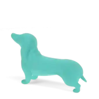 Giant sausage dog eraser turquoise