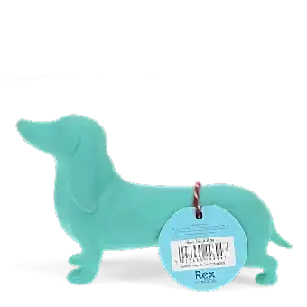 Giant sausage dog eraser turquoise
