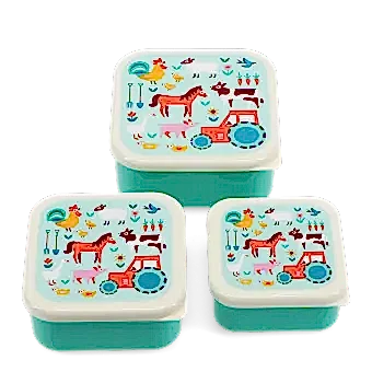 Snack boxes (set of 3) - Farmyard