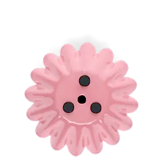 Enamel cupped flower candle holder - Dark pink