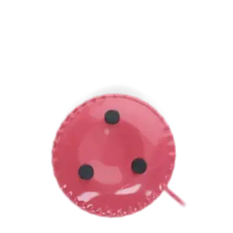 Enamel chamberstick candle holder - Vibrant pink