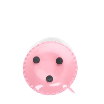 Enamel chamberstick candle holder - Dark pink