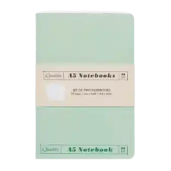 A5 notebooks (set of 2) - Green & aqua