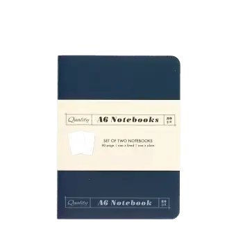 A6 notebooks (set of 2) - Orange & blue