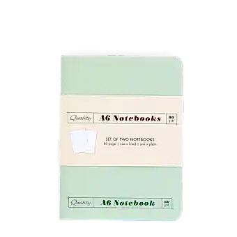 A6 notebooks (set of 2) - Green & aqua