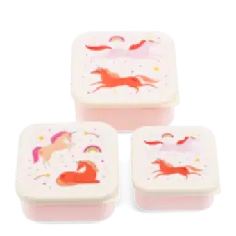 Snack boxes (set of 3) - Unicorn