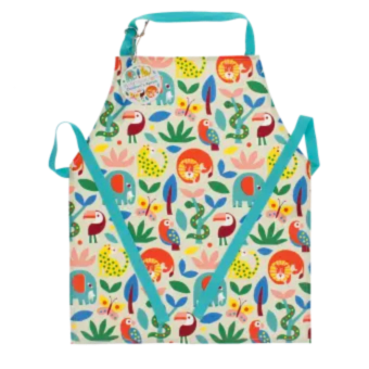 Wipeable cotton children's apron - Wild Wonders