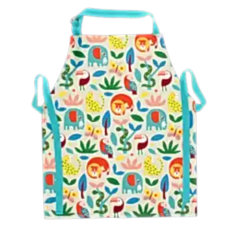 Wipeable cotton children's apron - Wild Wonders