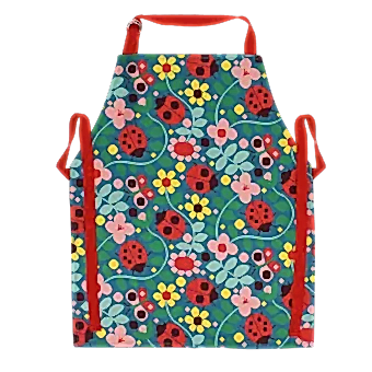 Wipeable cotton children's apron - Ladybird