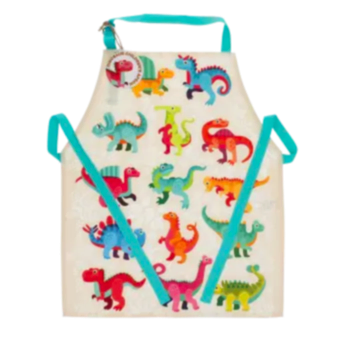 Wipeable cotton children's apron - Baby Dinos