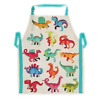 Wipeable cotton children's apron - Baby Dinos