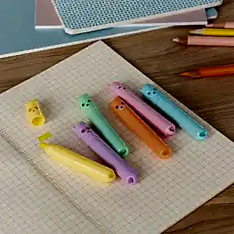 Mini highlighters (set of 6) - Bear