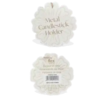 Enamel flat flower candle holder Tag - Dark green