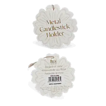 Enamel chamberstick candle holder Tag - Pink