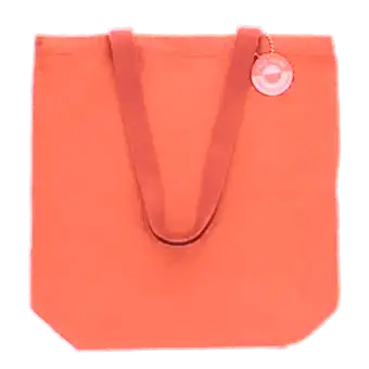 Two-tone cotton tote bag - Red