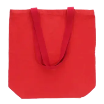 Two-tone cotton tote bag - Red
