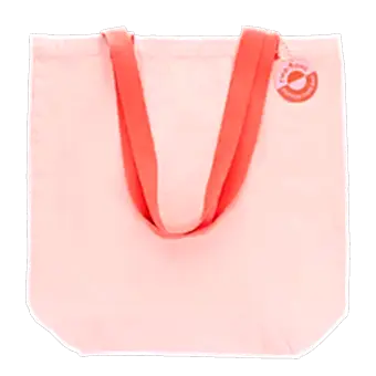 Two-tone cotton tote bag - Pink