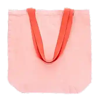 Two-tone cotton tote bag - Pink