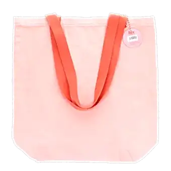 Two-tone cotton tote bag - Pink