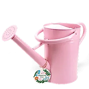 Galvanised steel watering can 4.5L - Pink