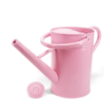 Galvanised steel watering can 4.5L - Pink