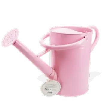 Galvanised steel watering can 4.5L - Pink
