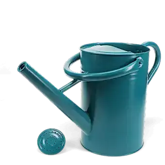 Galvanised steel watering can 4.5L - Blue