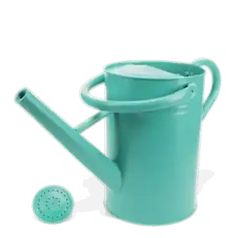 Galvanised steel watering can 4.5L - Aqua