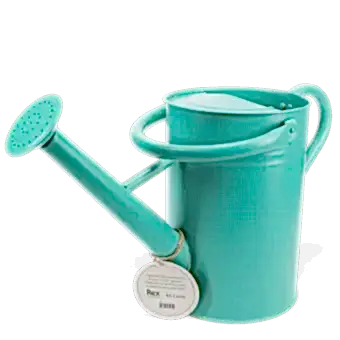 Galvanised steel watering can 4.5L - Aqua