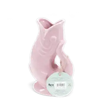 pink fish vase