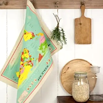 Tea towel - World Map