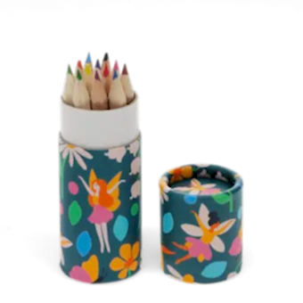 Tube of colouring pencils - Fairies in the Garden