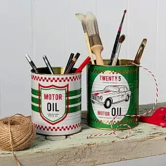 Medium storage tins (set of 2) - Motor Oil