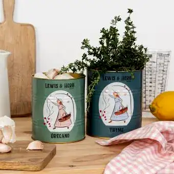 Medium storage tins (set of 2) - Lewis and Herb