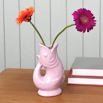 Ceramic fish vase - Pink