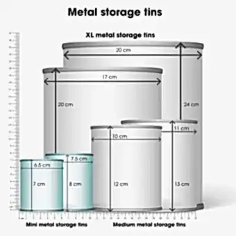  Mini storage tins (set of 2)